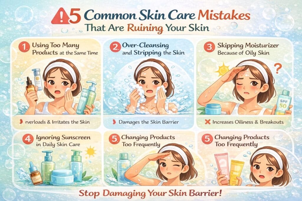 5 Common Skin Care Mistakes