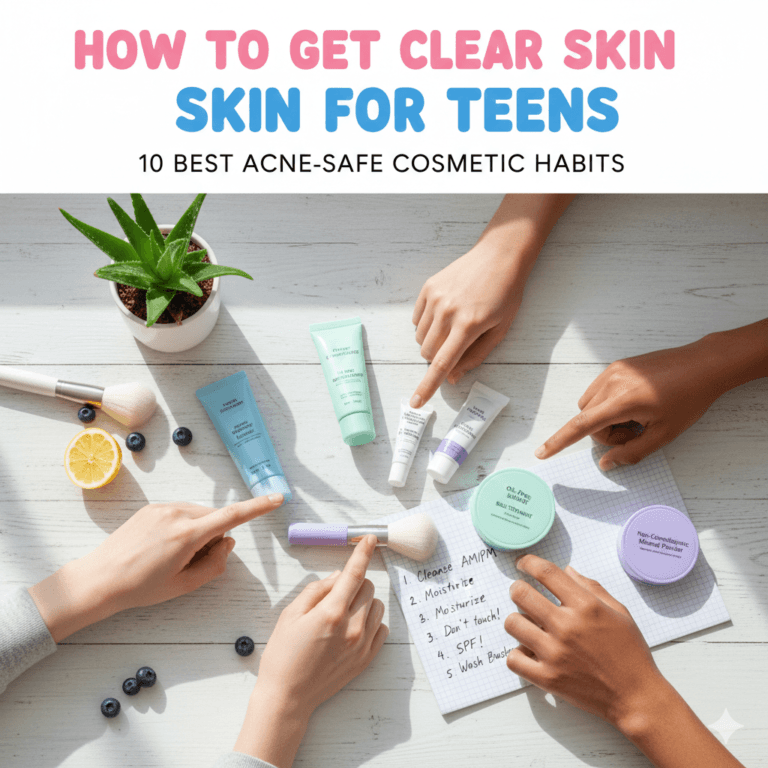 How to Get Clear Skin for Teens: 10 Best Acne-Safe Cosmetic Habits